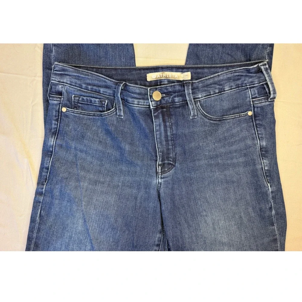 Athleta Sculpt Tight Skinny Jeans Dark Wash Blue Stretch Denim Womens Size 4